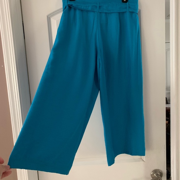 DKNY Solid Pull On Belted Wide Leg Pants - Picture 10 of 12